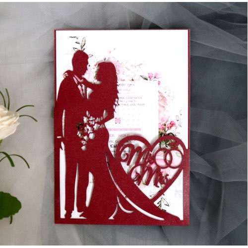 Valentine's Day Greeting Card Marriage Invitation Card Laser Cut Paper